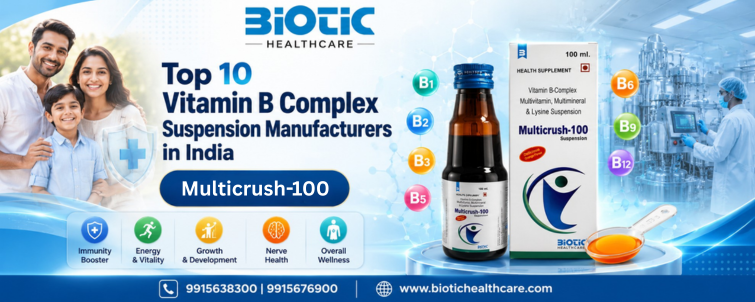 Top 10 Vitamin B Complex Suspension Manufacturers In India